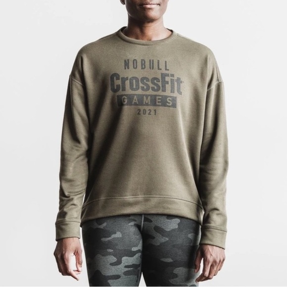 Nobull CrossFit Games 2021 Sweatshirt Army Green Size Large - Picture 1 of 10